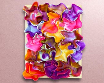 Handcrafted Polymer Clay Art: A Modern and Sophisticated Wall Artwork