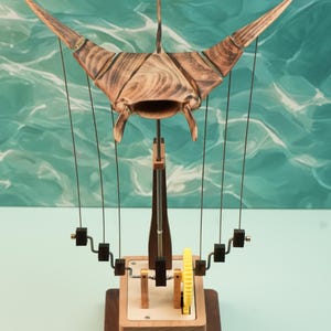 Wooden Flying Manta Ray Automata | Kinetic Sculpture | Wooden Automaton | Manta Ray Figurine | Moving Sculpture |Kinetic Art |Christmas Gift