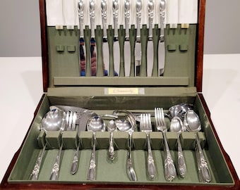 ヴィンテージ ラウンド シルバープレート サービングトレイ 3 個セット