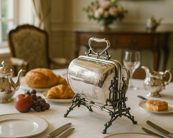 Antique Victorian Silver Plate Biscuit Warmer | Staniforth Patent | E.Brs & Co UK | Circa 1880s No.DS029