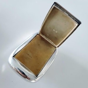 Antique 1915 Sterling Silver Cigarette Case by William Neale, Birmingham Hallmarked, Gilt Interior, Monogram W.R.M. No:SS074