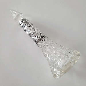 Edwardian 1905 Sterling Silver & Cut Crystal Perfume Bottle – Birmingham William Devenport No:SS066