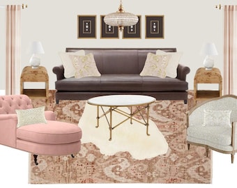 Full Virtual Interior Design Service, Includes Inspiration Board, Moodboard, Floor Plan, and Shopping Guide with Shoppable Links, E-Design