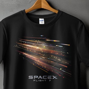 SpaceX Starship 7 Reentry T-Shirt, Atmospheric Breakup Design, Space Exploration Apparel, Unique Gift for Space Enthusiasts