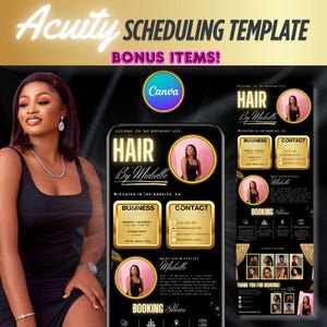 Acuity-planningssjabloon voor kappers, Canva Acuity-planningssjabloon voor schoonheidssalon, Acuity-planningssjabloon voor kapsalon