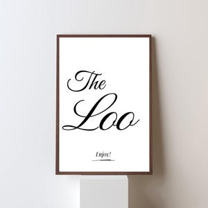 Printable Toilet Signs • Toilet Sign Decor • Bathroom Sign • Modern Toilet Sign For Home • Toilet Signs For Home • Loo Sign • Loo Sign Print