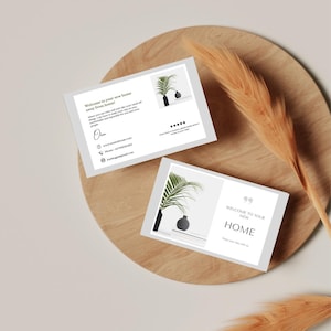 Airbnb welcome card template, custom welcome card for hosts, printable airbnb welcome card, airbnb & vrbo welcome templates, vacation card