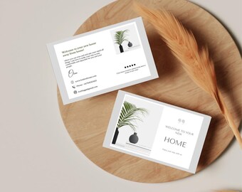 Modello di biglietto di benvenuto Airbnb, biglietto di benvenuto personalizzato per gli host, biglietto di benvenuto Airbnb stampabile, modelli di benvenuto Airbnb e Vrbo, biglietto di vacanza