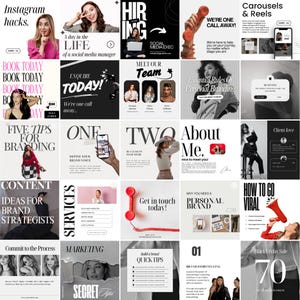 Social Media Manager Instagram Templates, SMM Canva Templates, Social Media Manager Kit Bundle, IG templates Social Media Manager
