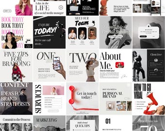 360+ Social Media Manager Instagram Templates, SMM Canva Templates, Social Media Manager Kit Bundle, IG templates Social Media Manager