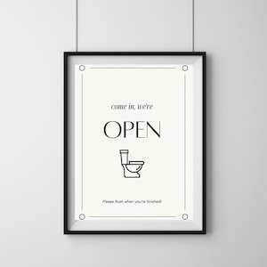 Printable Toilet Signs • Toilet Sign Decor • Bathroom Sign • Modern Toilet Sign For Home • Toilet Signs For Home • Loo Sign • Loo Sign Print