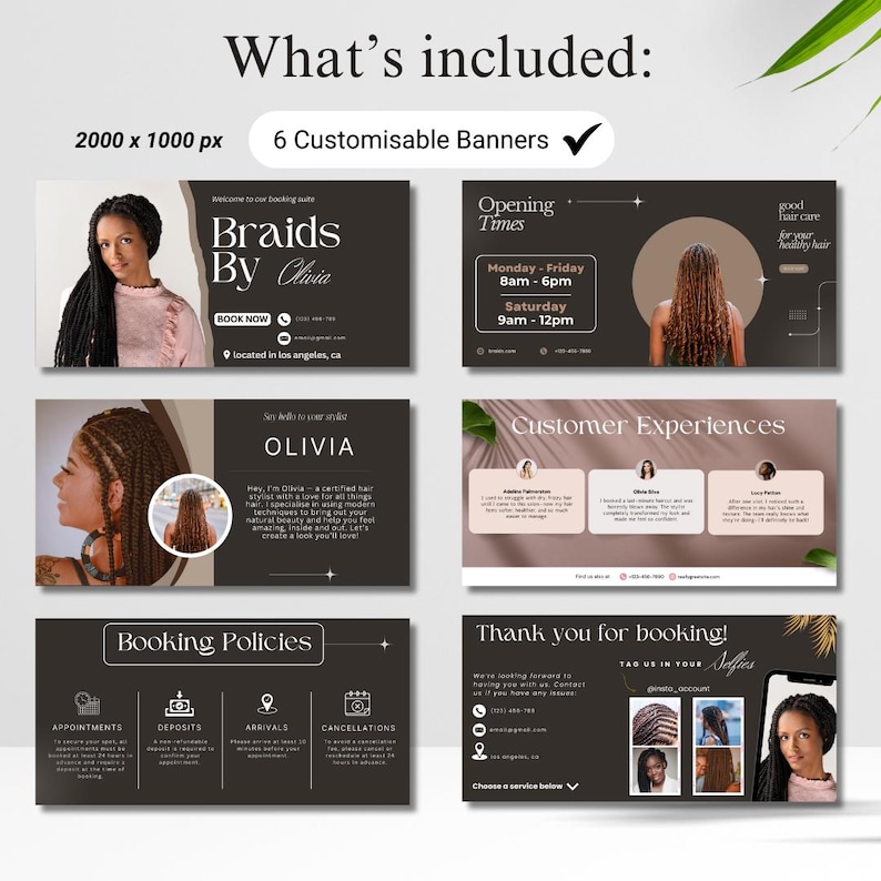 Acuity Braids Scheduling Template, Braids Website Template Canva, Braid ...