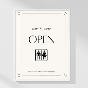 Printable Toilet Signs • Toilet Sign Decor • Bathroom Sign • Modern Toilet Sign For Home • Toilet Signs For Home • Loo Sign • Loo Sign Print