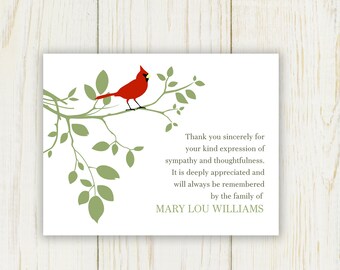 funeral thank you etsy