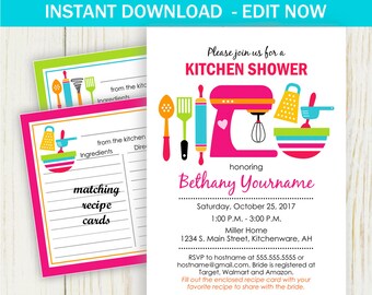 kitchen bridal shower invitation kitchen shower invite get etsy