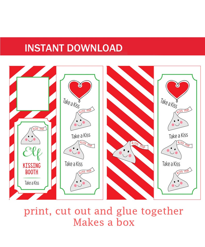 Kissing Booth For Elf N Shelf Christmas Time Instant Download Etsy