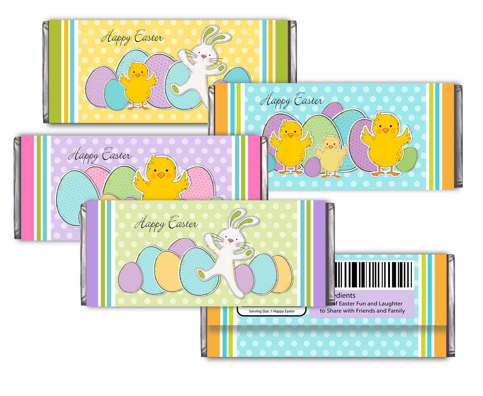 Easter Candy Bar Wrappers Printable DIY Digital - Etsy
