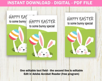 Printable Easter Tags - Easter Gift Tags - Easter Favor Tags - editable INSTANT DOWNLOAD