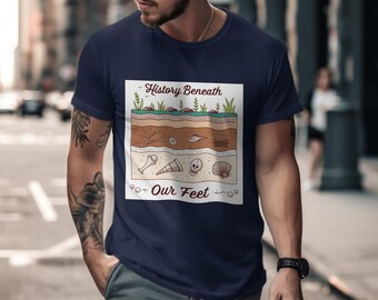 Fossils T-Shirt, Paleontology Geology Earth Layers Tee
