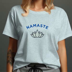Namaste Yoga T-Shirt, Zen Meditation Tee, Lotus Flower Shirt, Spiritual Apparel, Mindfulness Gift, Relaxation Clothing, Retro, Pilates gift