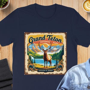 Vintage Grand Teton National Park T-Shirt, Retro National Park Andenken, Natur Abenteuer Ausrüstung, Natur Liebhaber Geschenk Shirt