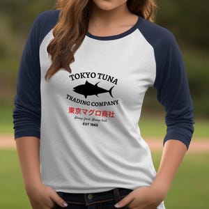 Tokyo Tuna Trading Co Long Sleeve T-Shirt Japanese Sushi Streetwear Graphic Tee Retro Japan Aesthetic Unisex Gift for Sushi  Anime Lovers