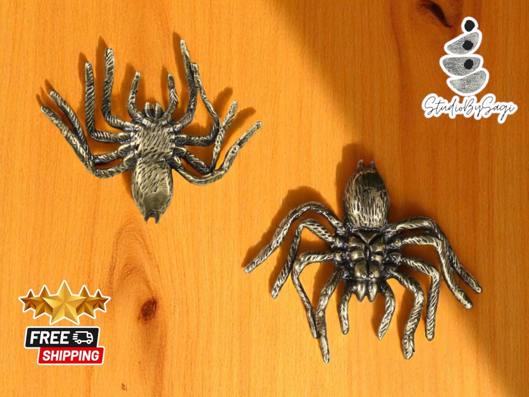Copper Spider Statue | Realistic Creepy Figurine | Gothic Halloween ...