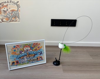 Interactive Cat Toy Feather Bird Wand with Bell - Realistic Teaser Stick for Kittens Cats, Exercise and Play Toy to Keep Indoor Cats Active