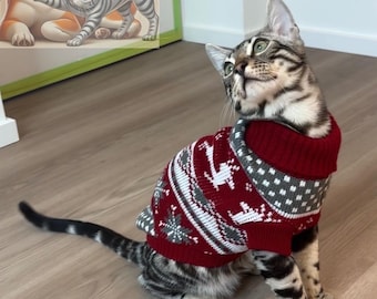 Süßer Winterpullover für Katzen, Kätzchen, Hunde und Welpen - Warmer Haustierpullover für kaltes Wetter