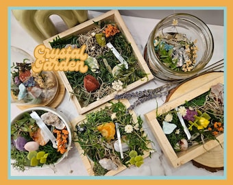 Zen Garden Crystal Terrarium Kit Create Your Own Mini Zen Garden Desk Decor Crystal Custom Unique Home Decor Unique Gift for Crystal Lover