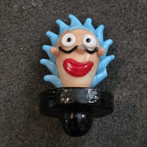 Rick Sanchez Glass Carb Cap – Mini Carb Cap for Puffco Peak & Dab Rigs | Rick and Morty Inspired