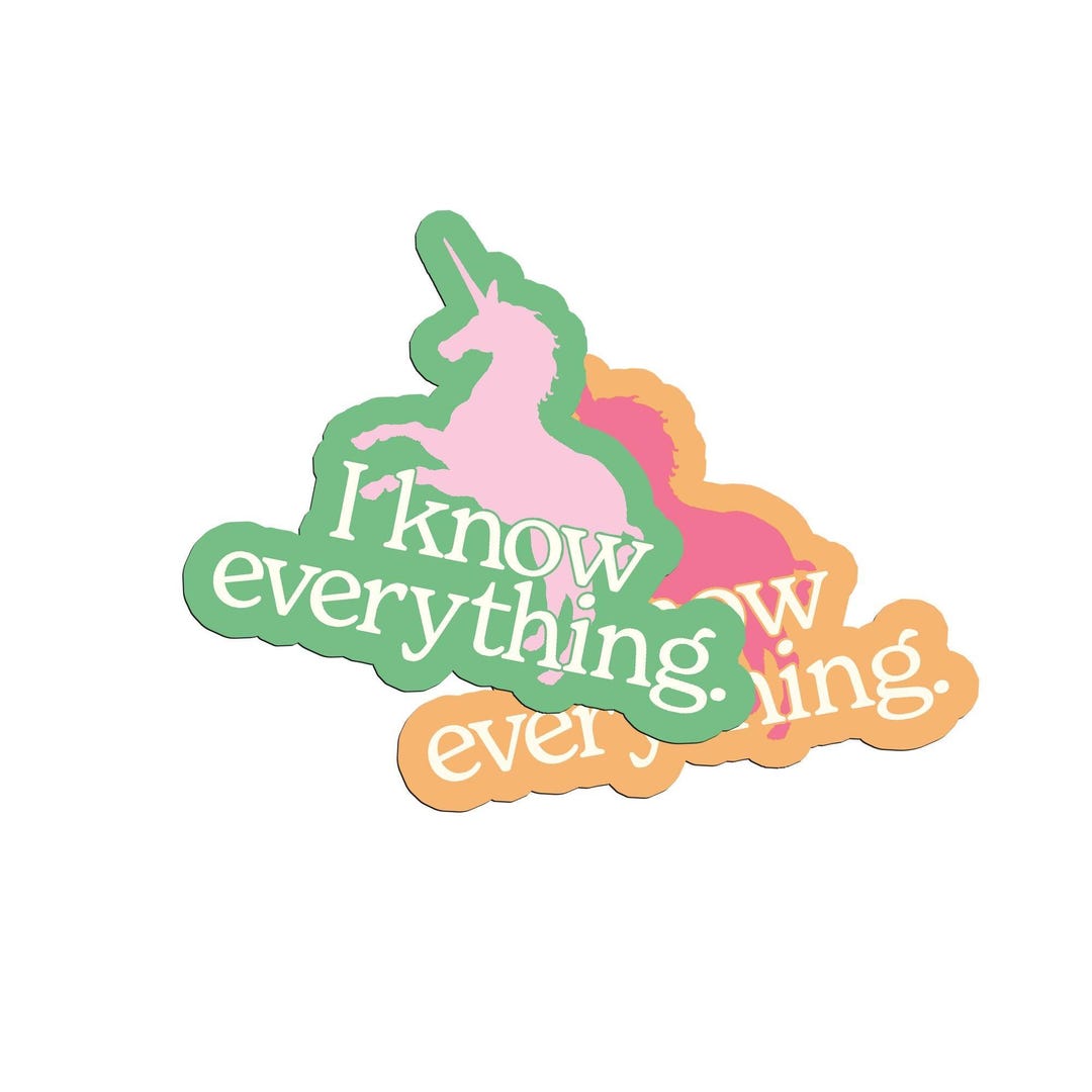 I Know Everything Glossy Vinyl Sticker: Laptop, Planner, Kindle - Etsy