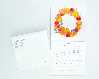 Mayako Nakamura 2024 Calendar "The Floral Wreath"