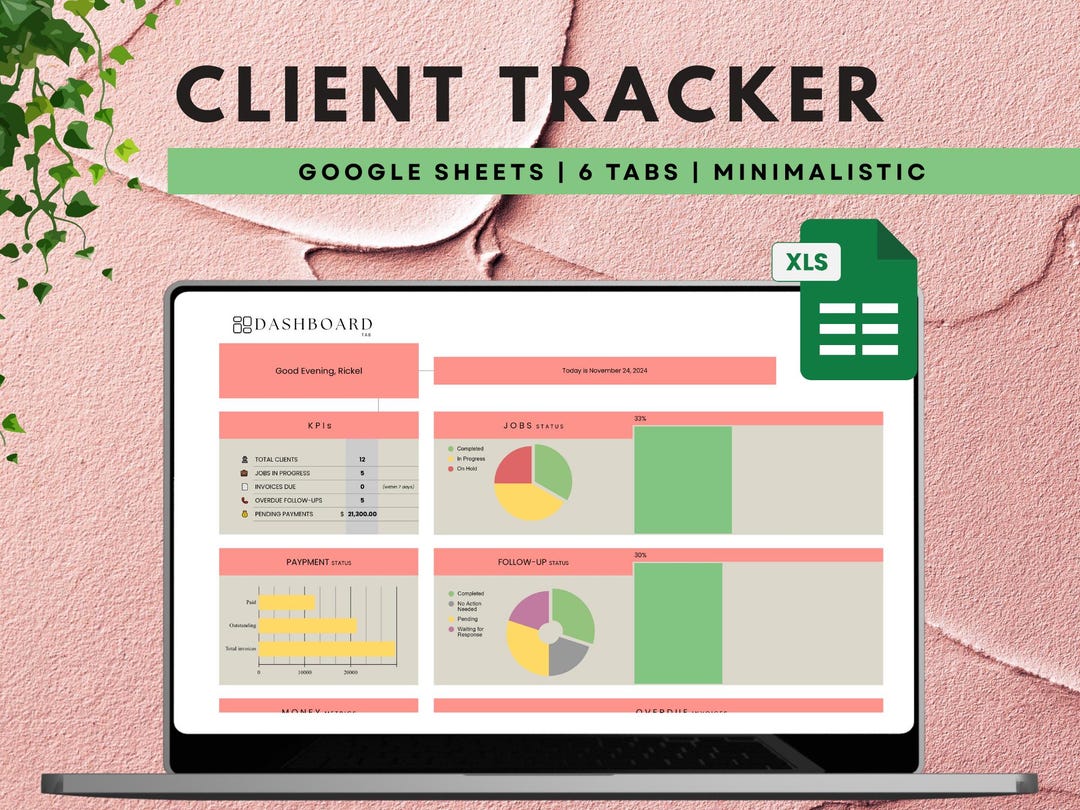 Client Tracker Google Sheets Template for Small Business | Track ...