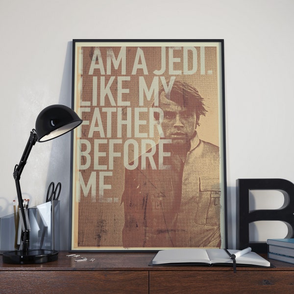 Star Wars, Print, Inspired, Luke Skywalker Print, Star Wars Print, Skywalker Print, Star Wars Poster