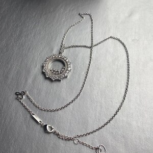 Chopard 18K White Gold Pendant with Diamonds Timeless Classic Necklace