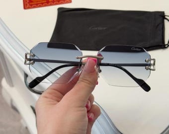 Cartier Elegant Blue Timeless Sunglasses