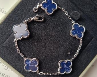 Van Cleef & Arpels Blue Clover Alhambra Bracelet