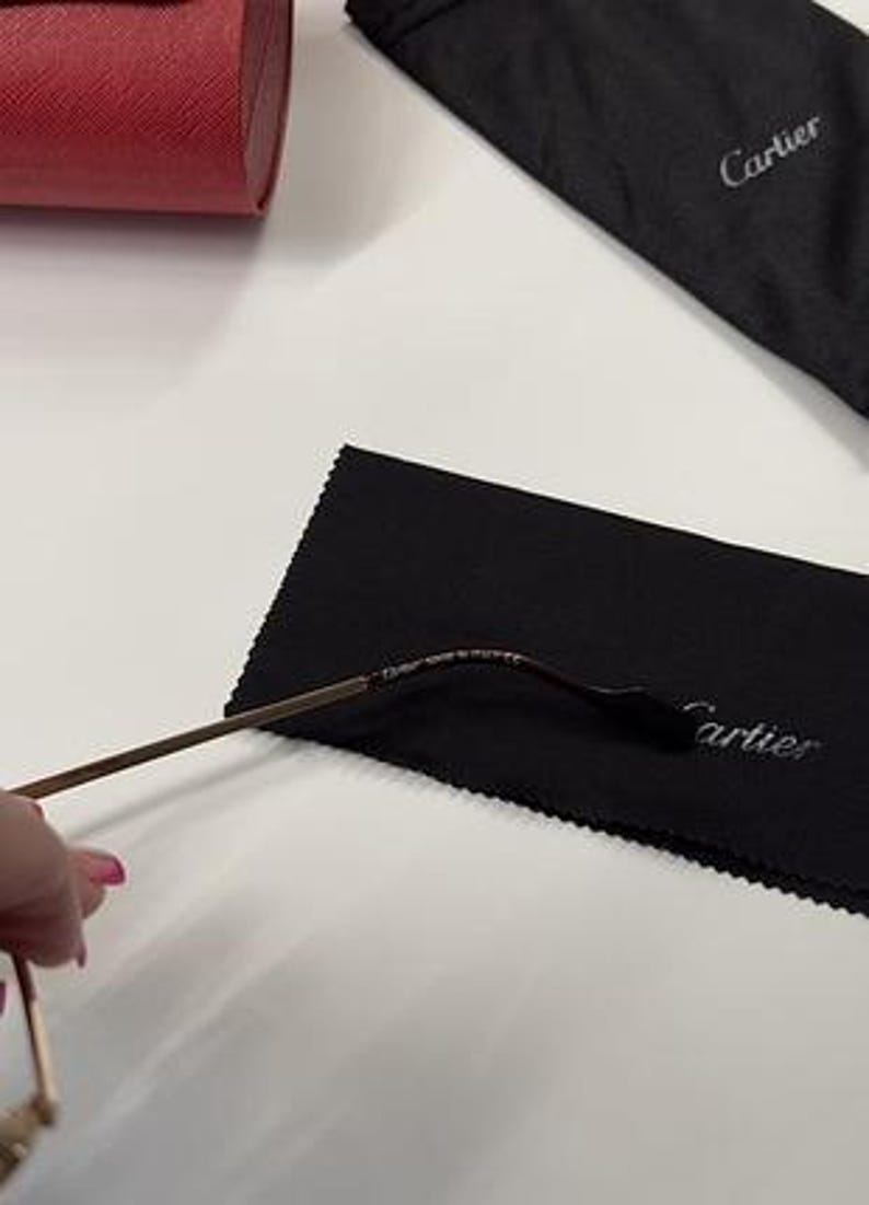 Cartier Brown Gradient Rimless Panthère Sunglasses image 3