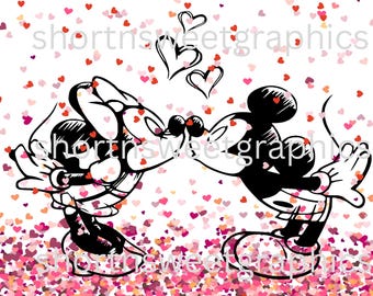 Minnie and Mickey mouse tumbler design digital download