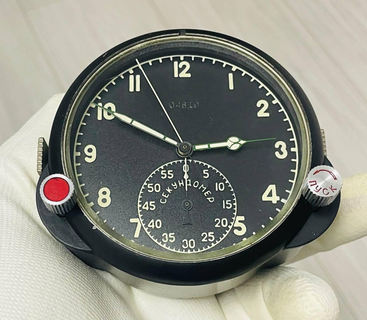 Soviet Airforce Cockpit Clock Chp 60 Su/mig Clock USSR Bomber