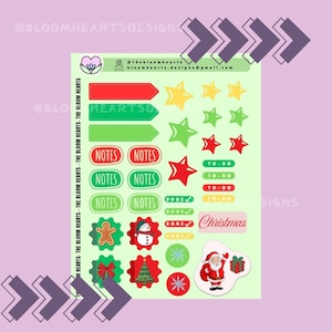 Christmas Journal Sticker Pack - Weihnachten, Aufkleber, Journal, Packung, Urlaub, Geschenke für Tochter, Geschenke für Mutter, Geschenke für Mädchen, Brauch.