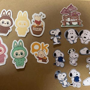 LIQUIDACIÓN DE STOCK **Pegatinas de Snoopy, Labubu y Winnie the Pooh **REBAJAS** pegatinas, liquidación, calcomanías para laptop, pegatinas de vinilo, diario