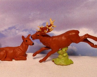 Five deer, Preiser figures, deer cake topper, Miniature Deer, HO Scale figures, Dioramas, Preiser, miniatuare animals, cake topper