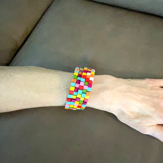 Wooden bracelet, pop jewelry, wooden beads bracel… - image 3