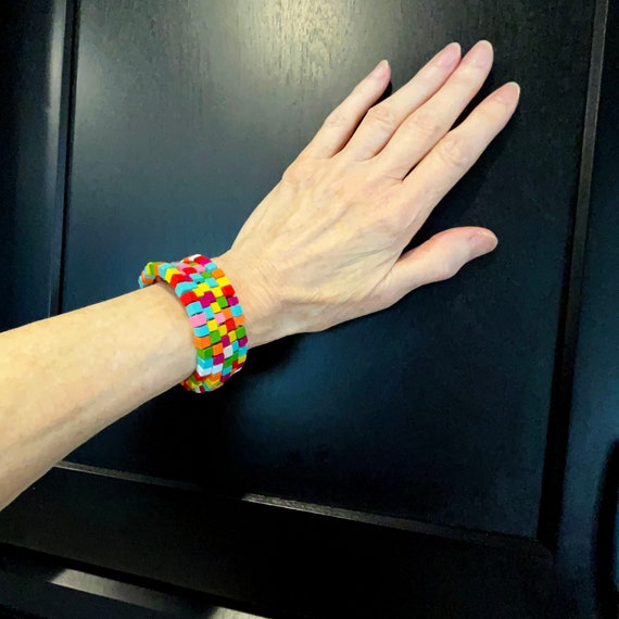 Wooden bracelet, pop jewelry, wooden beads bracel… - image 2