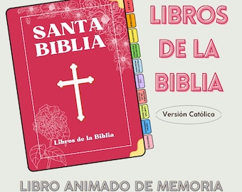 Libros de la Biblia Católica - Libro Plegable de Memoria / Manualidad para Catequesis, Iglesia, Homeschool y Ministerio Juvenil VBS