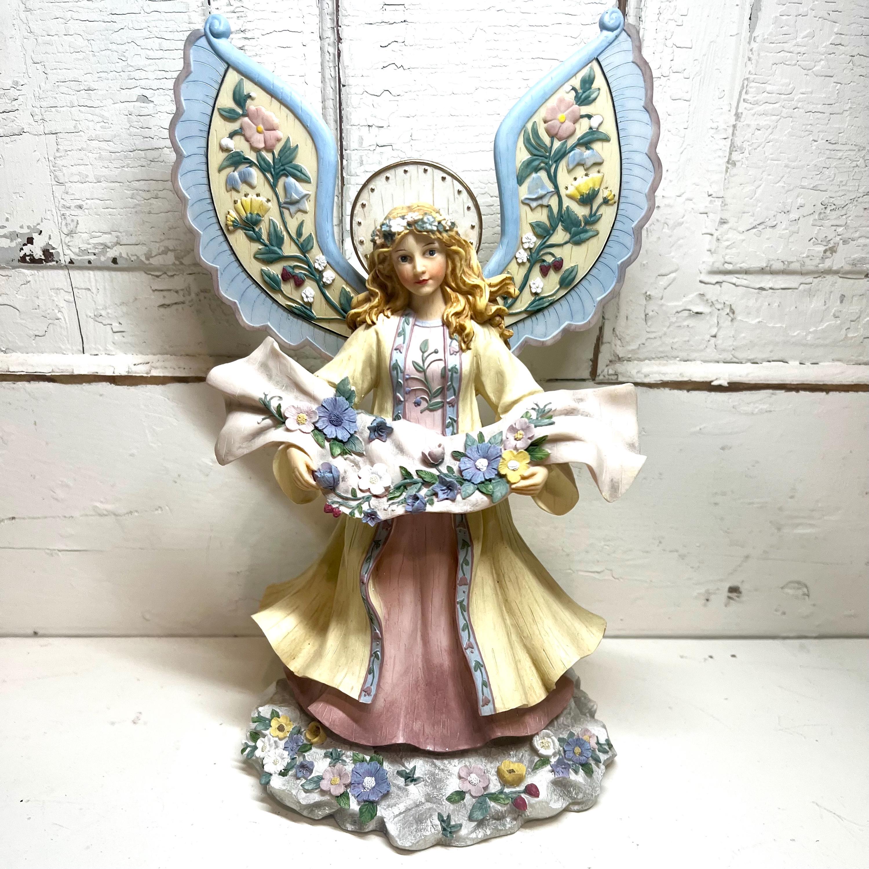 ヴィンテージ 2001 ワイルドフラワーエンジェル 豊穣の贈り物 天使像