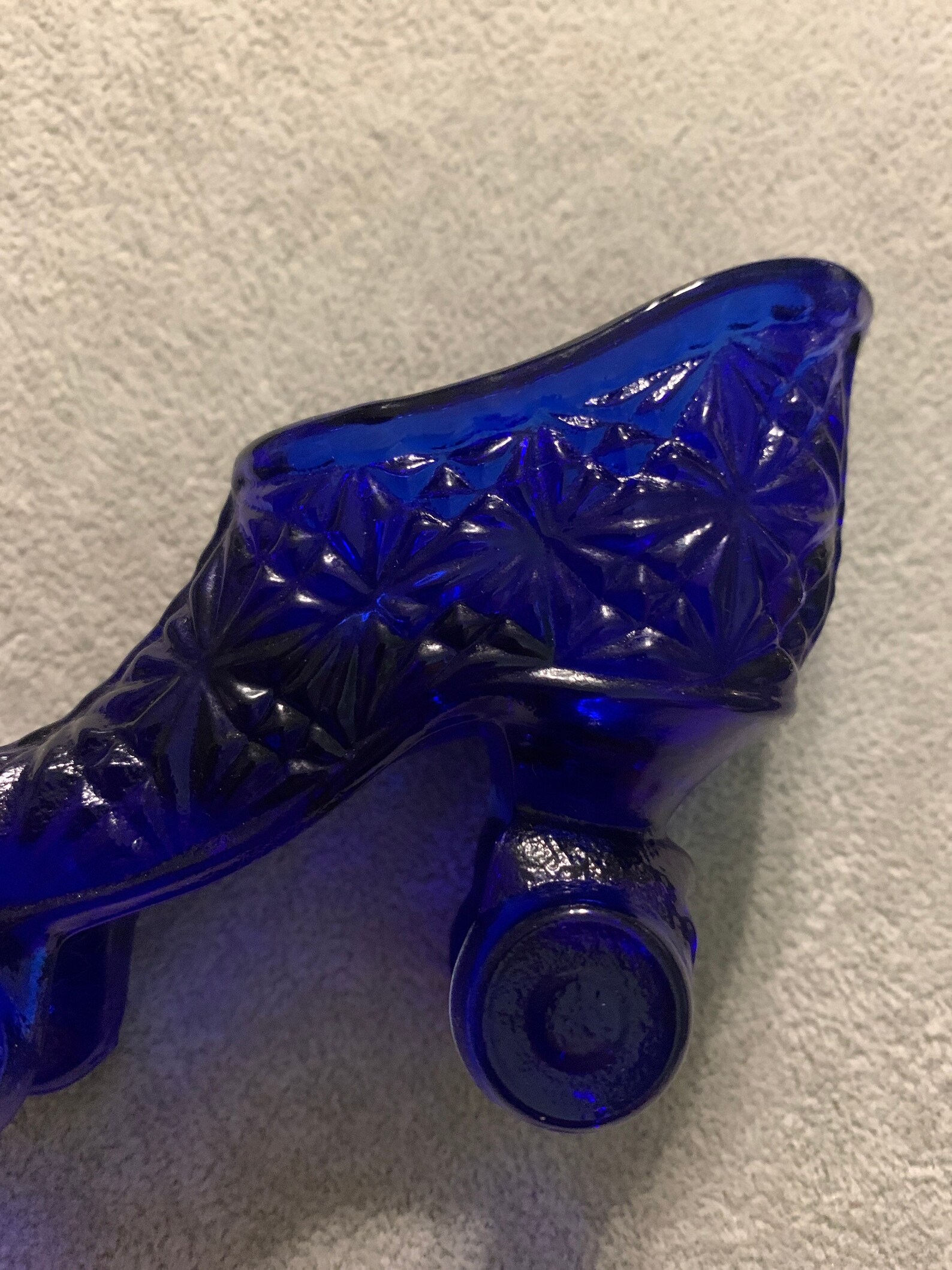 Antique Fenton Glass Cobalt Blue Roller Skate Collectable Etsy