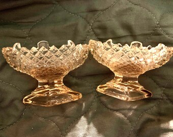 Set of Two Small Pale Pink Candy Bowls